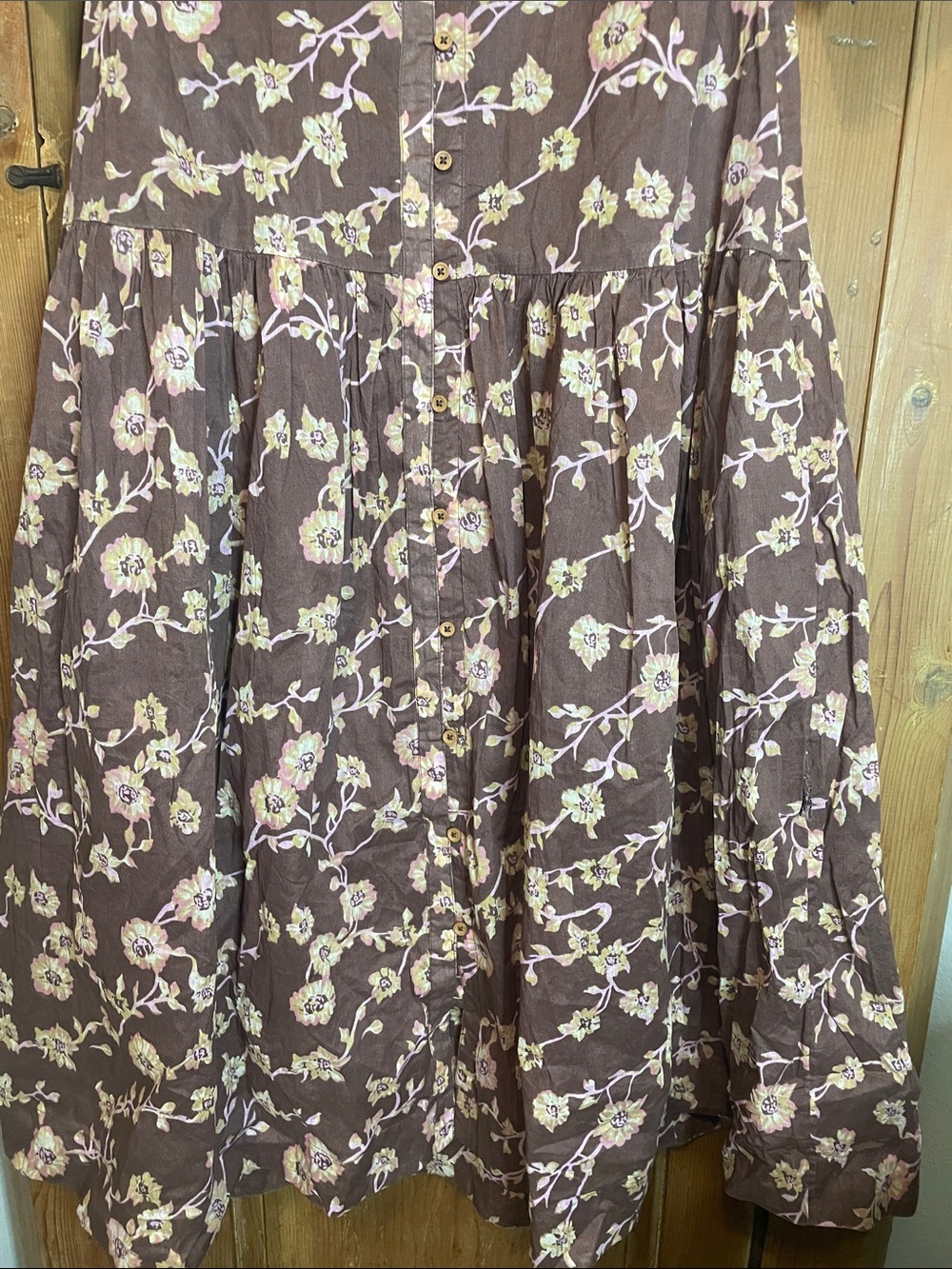 Free People Bella Mae brown floral midi dress NWT - Picture 6 of 12
